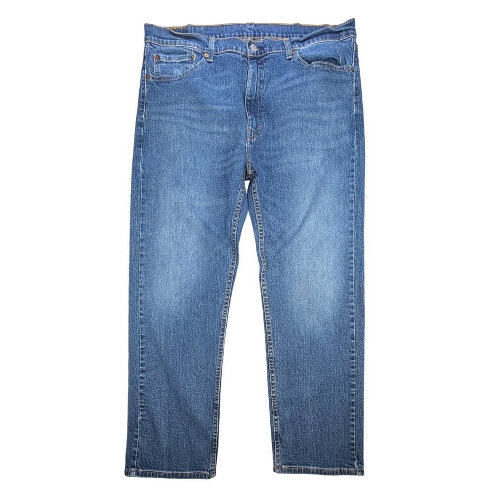 Levis 505 Regular Fit Straight Leg Blue Denim Jeans Mens 40x30 Medium Wash